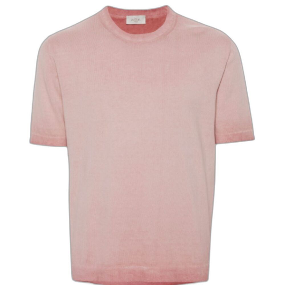 Altea 100% Cotton Dusty Pink Scoop Neck T Shirt Superfine Soft Italian Yarn XL